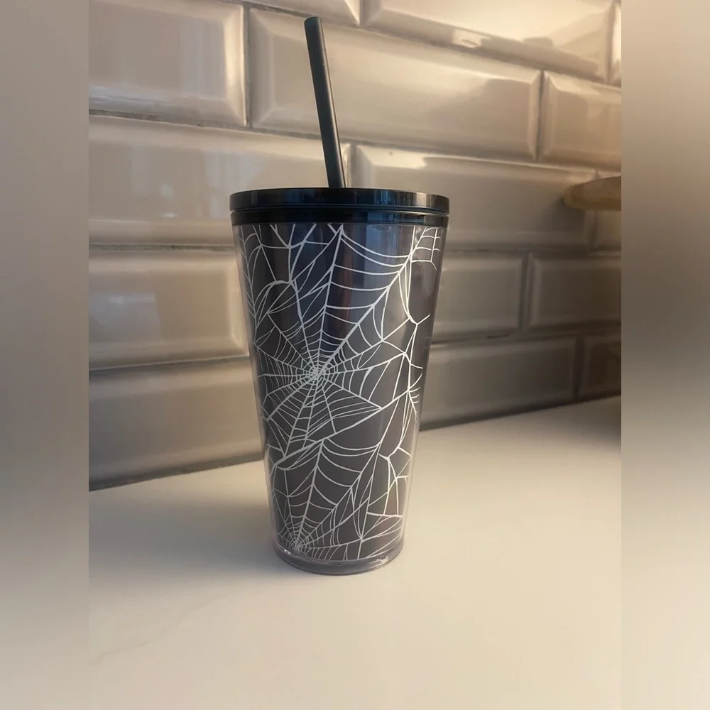Starbucks spider web Halloween cold brew tumbler